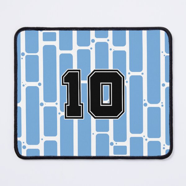 Item preview, Football Number 10 Light Blue and White Sports Jersey Tee designed and sold by SIXTEENITY.