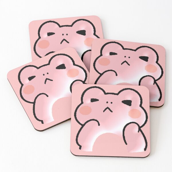 Artikelvorschau, Kawaii Frosch Traurige Pixelästhetik Rosa entworfen und verkauft von AstronautMerch.