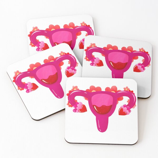 Item preview, Hand-Drawn Uterus Illustration with Red Flowers designed and sold by the-myro.
