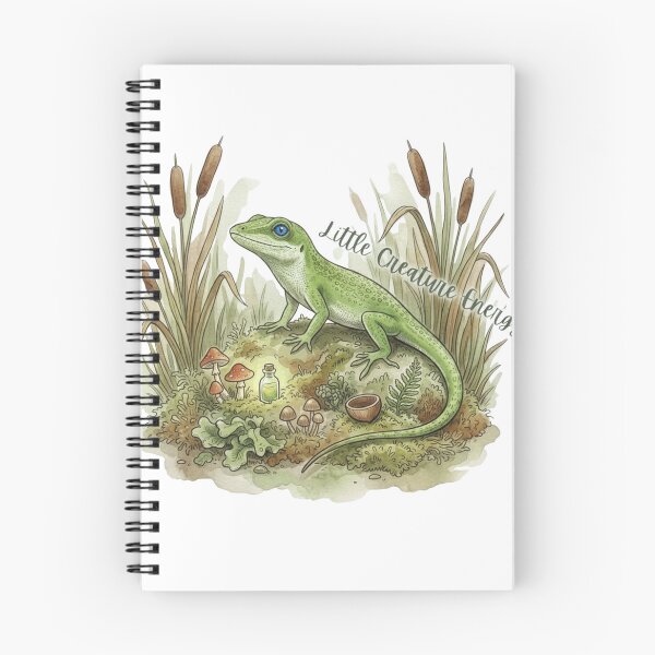 Item preview, Little Creature Energy Green Anole Lizard Sticker designed and sold by HoneyBreezeCo.