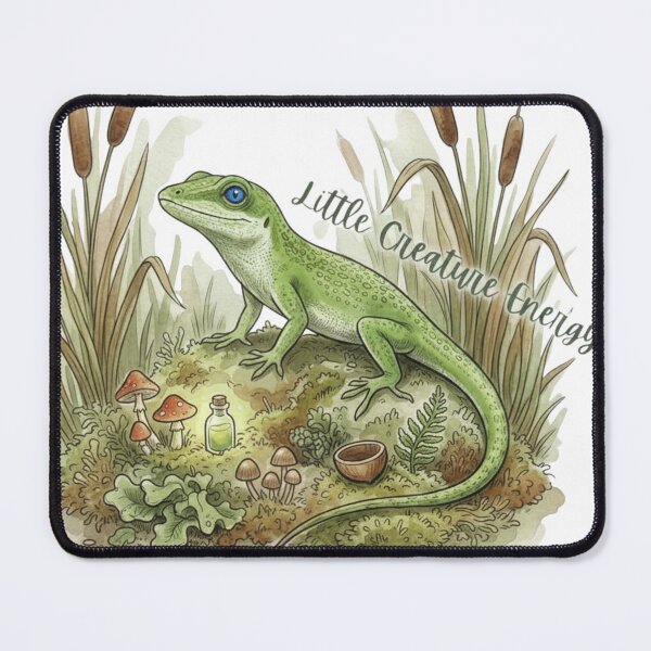 Item preview, Little Creature Energy Green Anole Lizard Sticker designed and sold by HoneyBreezeCo.