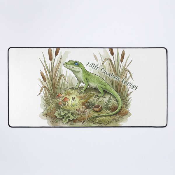 Item preview, Little Creature Energy Green Anole Lizard Sticker designed and sold by HoneyBreezeCo.