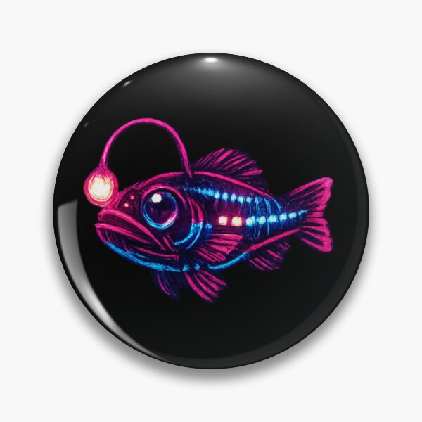 Item preview, Lanternfish - neon deep sea fish designed and sold by DamioPolArt.