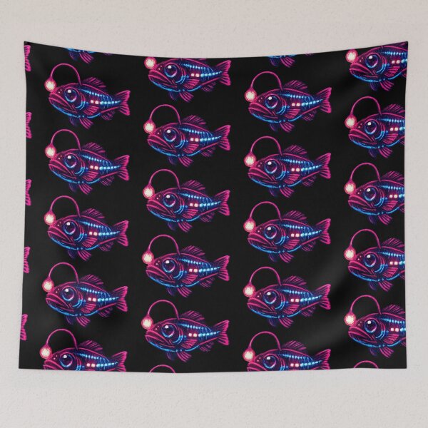 Item preview, Lanternfish - neon deep sea fish designed and sold by DamioPolArt.