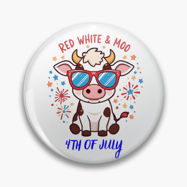 Item preview, Red White And MOO 4th of July Cute Cow designed and sold by AleksandraJac05.