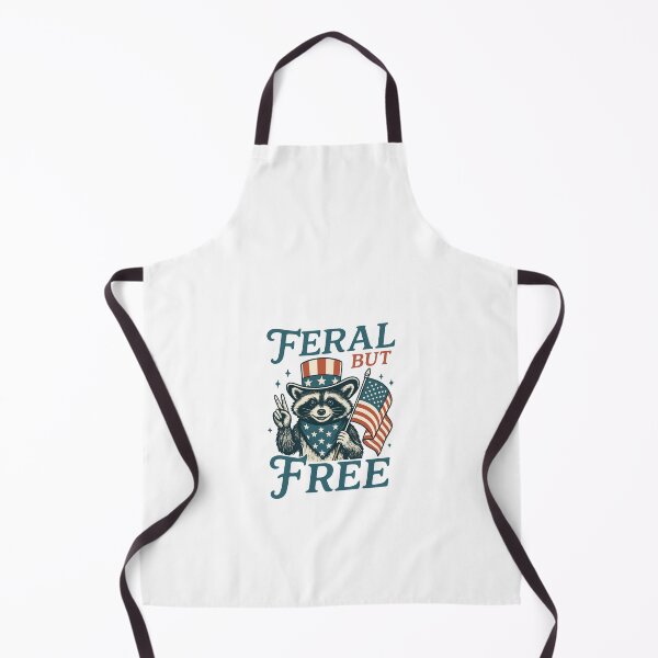 Item preview, Feral But Free Raccoon 4th Of July designed and sold by IzemART .