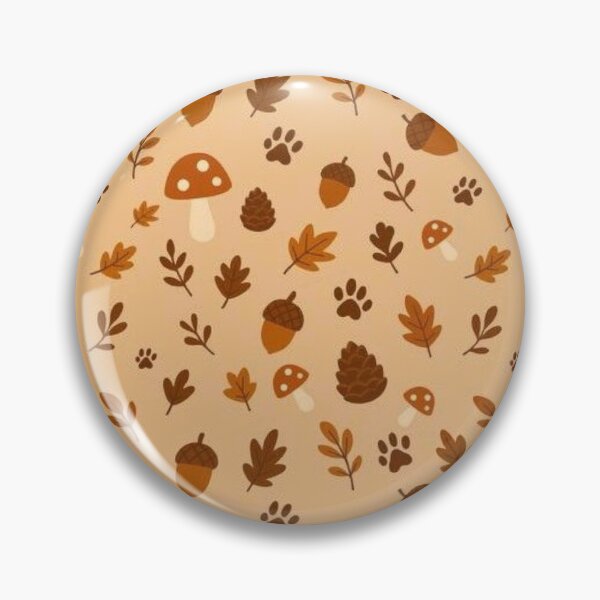 Item preview, Cozy Autumn Forest Pattern with Mushrooms Acorns and Pinecones designed and sold by LYAN-STORE.