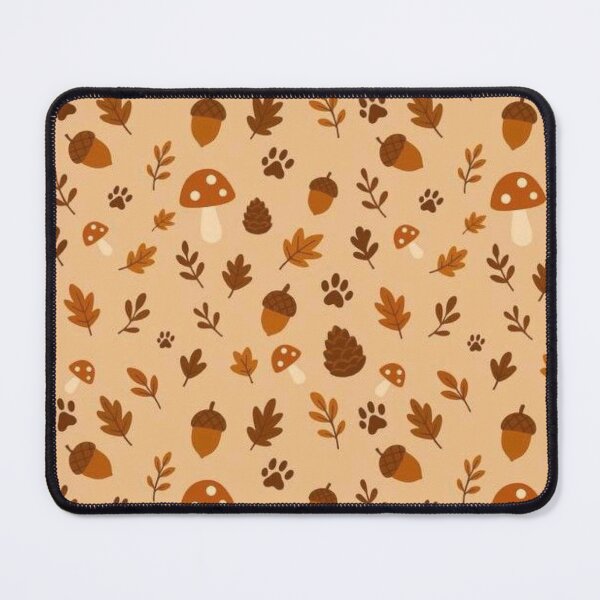 Item preview, Cozy Autumn Forest Pattern with Mushrooms Acorns and Pinecones designed and sold by LYAN-STORE.