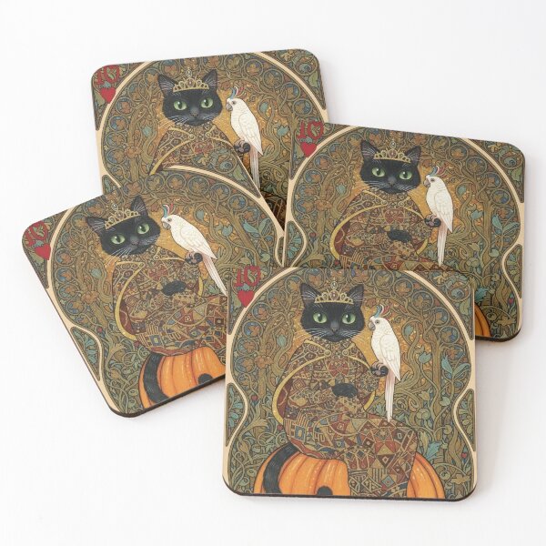 Item preview, Black Cat Princess With A White Parrot designed and sold by Black Cat Matters.
