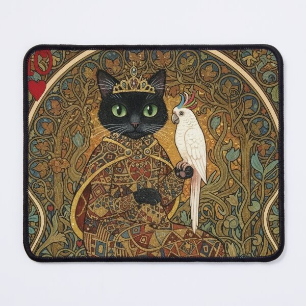 Item preview, Black Cat Princess With A White Parrot designed and sold by Black Cat Matters.