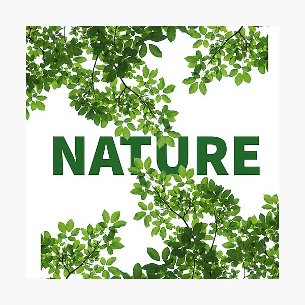 Item preview, Nature Green Leaf Typography Art designed and sold by Sharpy-X.
