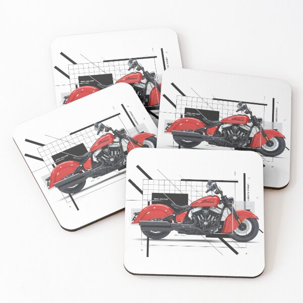 Item preview, Indian Chief 2026 Urban Roamer Geometric Abstract Red Motorcycle designed and sold by EdGraphy.