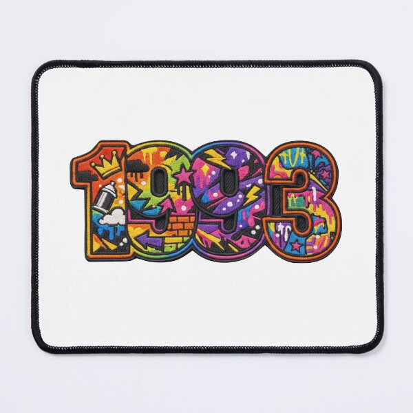 Item preview, Vintage 1993 Design Fake Embroidery Street Art Patch Style designed and sold by digital.stickerperso.com.