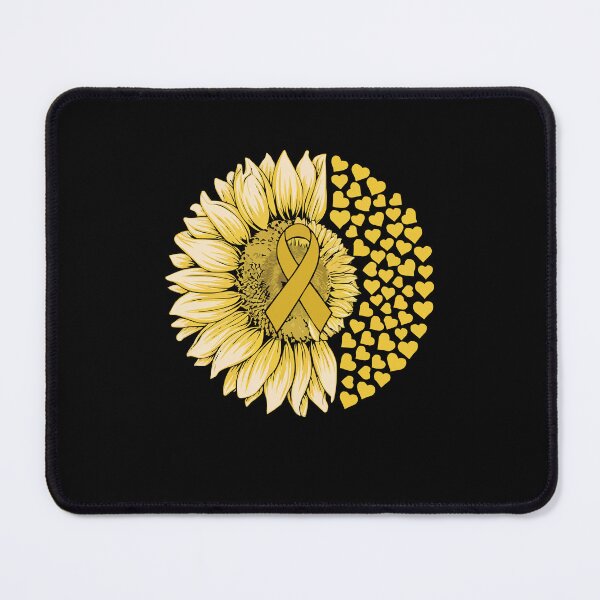 Item preview, Yellow Ribbon Sunflower Hearts Endometriosis Sarcoma Childhood Cancer Awareness Support designed and sold by SofenArt.