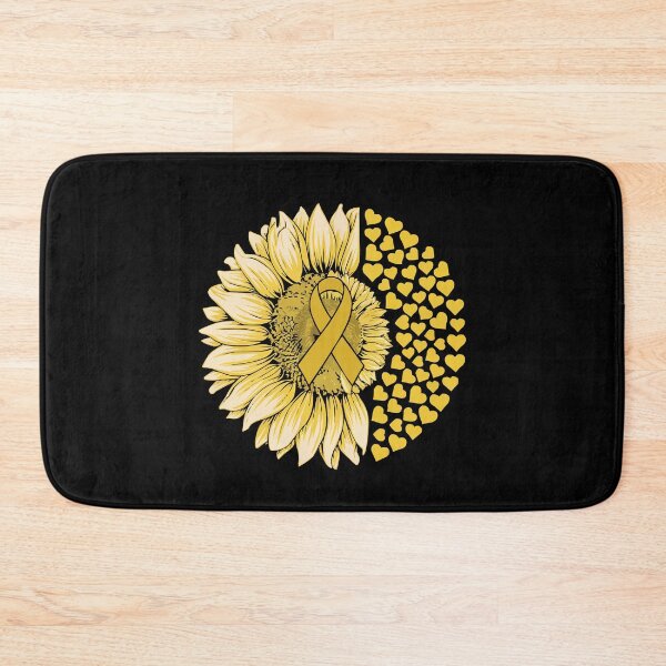 Item preview, Yellow Ribbon Sunflower Hearts Endometriosis Sarcoma Childhood Cancer Awareness Support designed and sold by SofenArt.