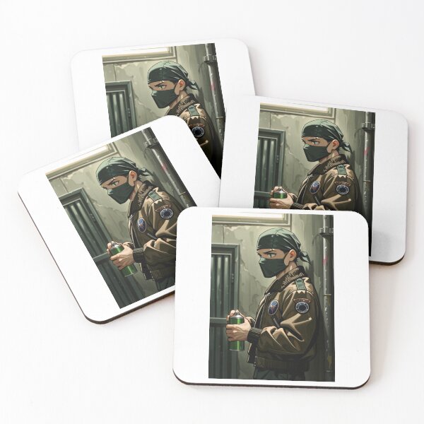 Item preview, Fashion - Man in Brown Bomber Jacket Spray Can Streetwear Anime Variant 3 designed and sold by AnimeShin.