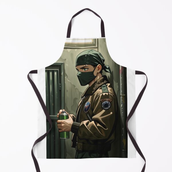 Item preview, Fashion - Man in Brown Bomber Jacket Spray Can Streetwear Anime Variant 3 designed and sold by AnimeShin.