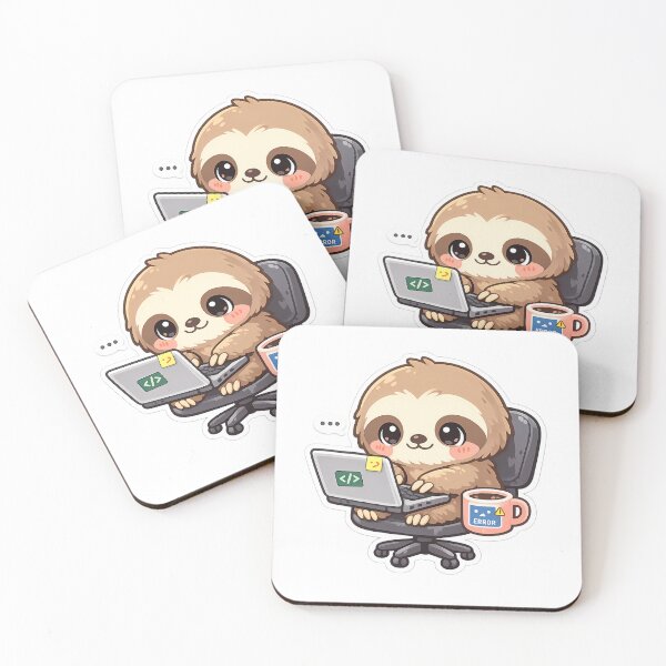 Item preview, Lazy Sloth Developer Coding Slowly Funny IT Humor designed and sold by MIROUZ2000.