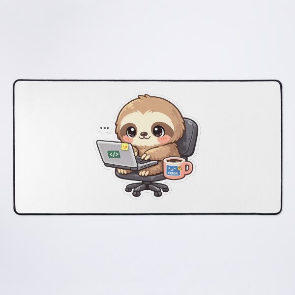 Item preview, Lazy Sloth Developer Coding Slowly Funny IT Humor designed and sold by MIROUZ2000.