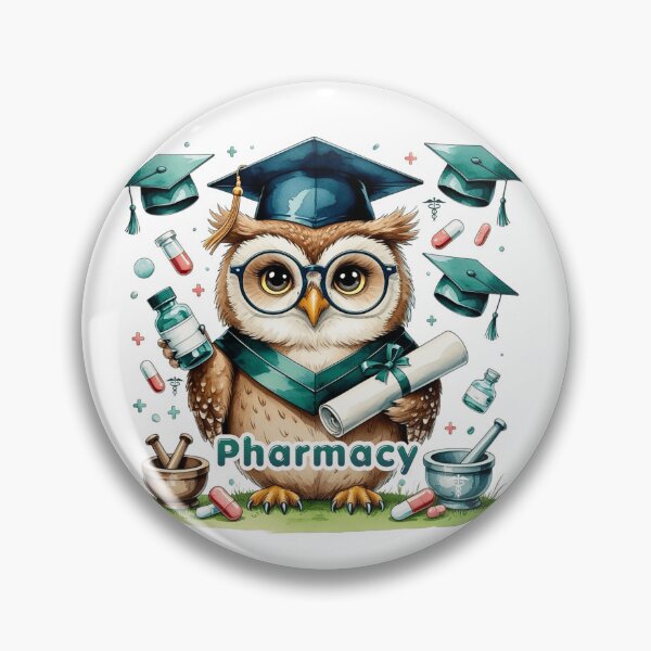 Item preview, Wise Owl Pharmacy School Graduate Art designed and sold by AQUILAKREO.