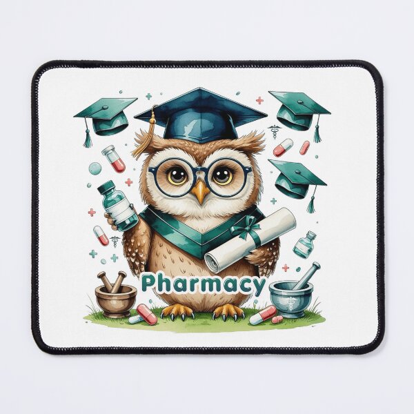 Item preview, Wise Owl Pharmacy School Graduate Art designed and sold by AQUILAKREO.