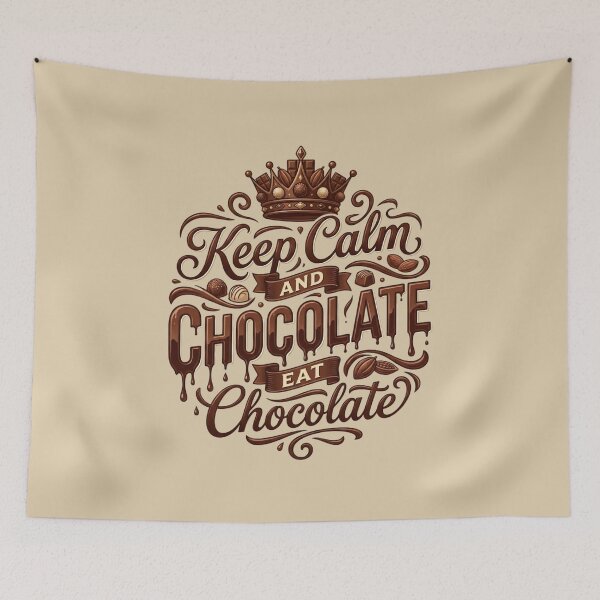 Item preview, World Chocolate Day Funny Gift For Sweet Tooth Lovers – Keep Calm And Eat Chocolate designed and sold by Im-Ara.