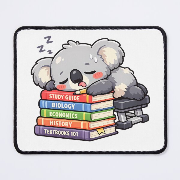 Item preview, Exhausted Student Koala Sleeping On Books College Humor designed and sold by MIROUZ2000.