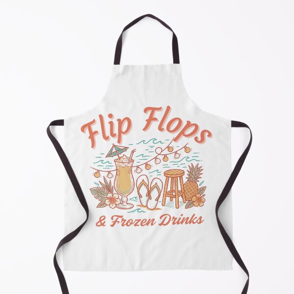 Item preview, Flip Flops & Frozen Drinks Tropical Summer Beach Design | Vacation Paradise Illustration designed and sold by JadmeStudio.