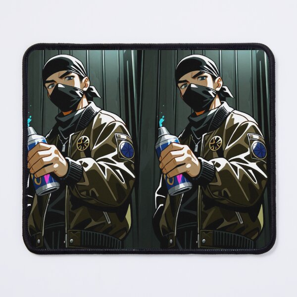 Item preview, Fashion - Man in Brown Bomber Jacket Spray Can Streetwear Anime Variant 4 designed and sold by AnimeShin.