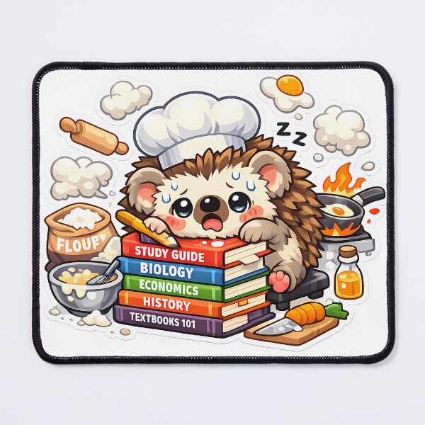Item preview, Stressed Chef Hedgehog Funny Kitchen Cooking Humor designed and sold by MIROUZ2000.