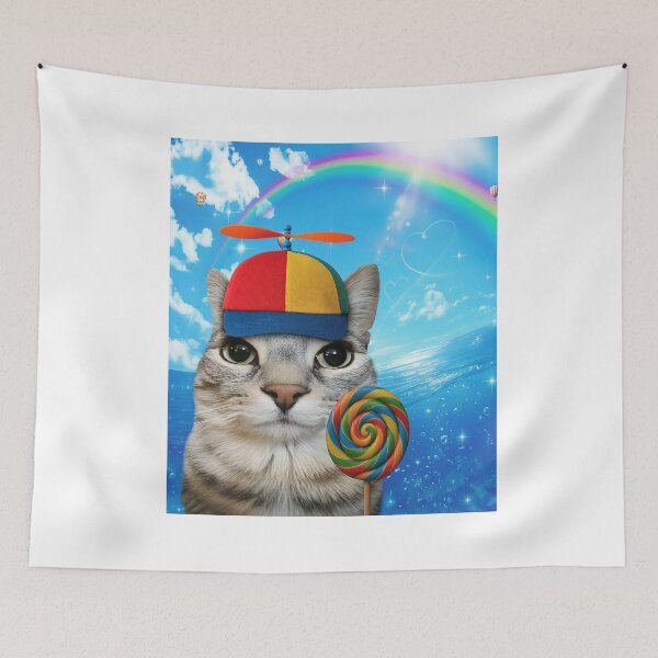 Item preview, Happy Cat Dreamcore Brainrot Meme designed and sold by CaulfAyiana.