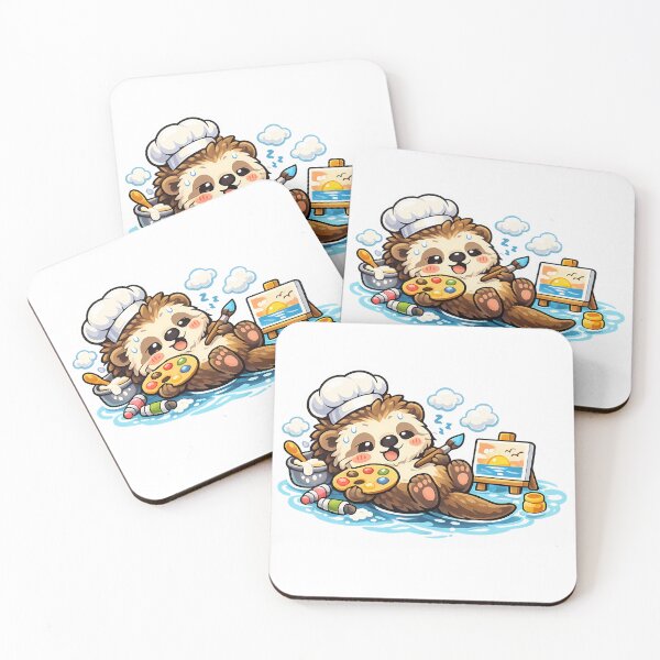 Item preview, Lazy Otter Artist Painting Funny Creative Humor designed and sold by MIROUZ2000.