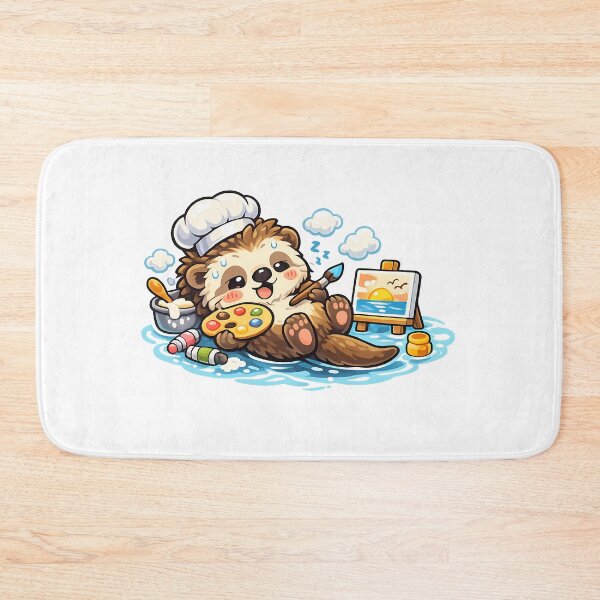 Item preview, Lazy Otter Artist Painting Funny Creative Humor designed and sold by MIROUZ2000.
