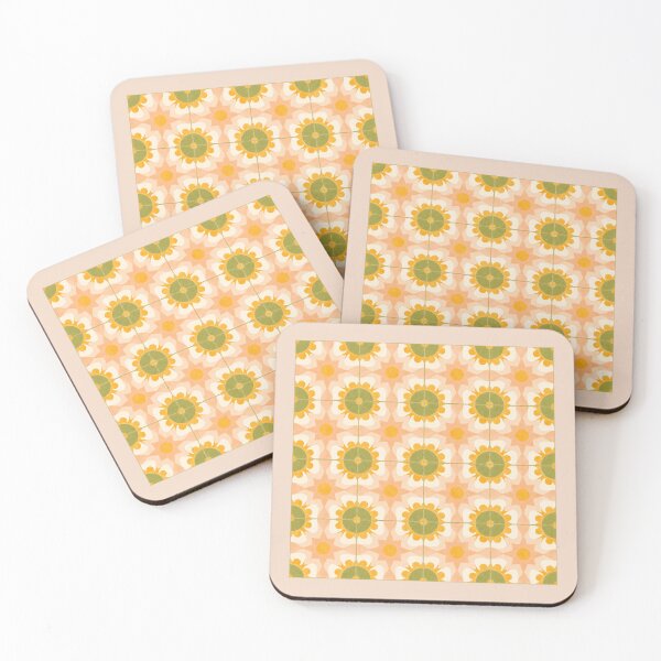 Item preview, Retro Sunflower Tiles designed and sold by mellow-koko.
