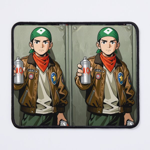 Item preview, Fashion - Man in Brown Bomber Jacket Spray Can Streetwear Anime designed and sold by AnimeShin.