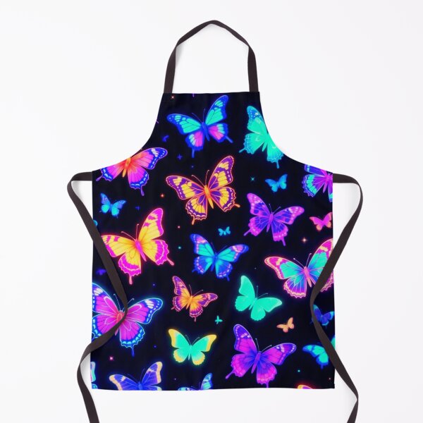Item preview, Neon Glowing Butterflies Pattern Psychedelic Art designed and sold by ExploreAura Studio.
