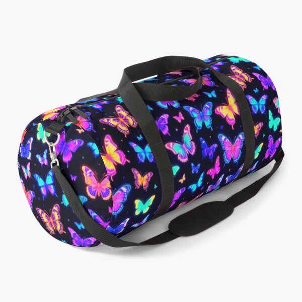 Item preview, Neon Glowing Butterflies Pattern Psychedelic Art designed and sold by ExploreAura Studio.