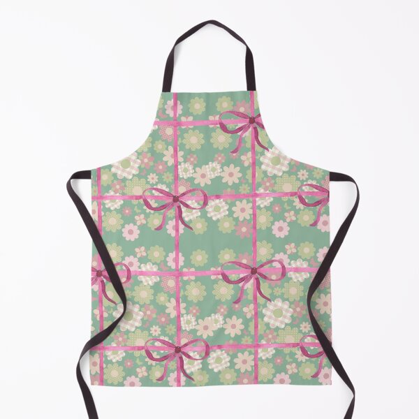 Item preview, Vintage pattern flowers with pink bows designed and sold by BritishDelights.