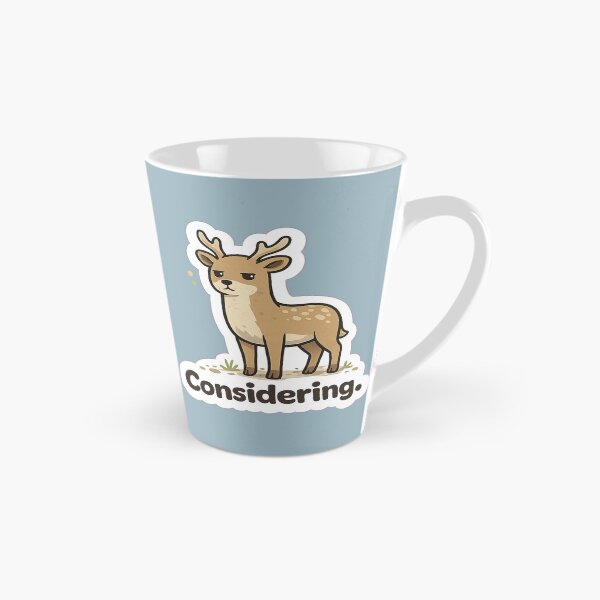 Item preview, Considering. Deer Meme | Deadpan Animal Sticker Design designed and sold by BabyStark.