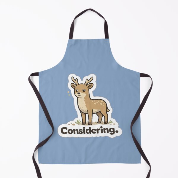Item preview, Considering. Deer Meme | Deadpan Animal Sticker Design designed and sold by BabyStark.