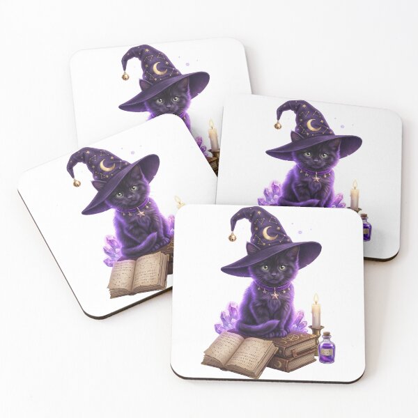 Item preview, Magical Purple Kitten Witchy Aesthetic Art designed and sold by Spiritualwall.