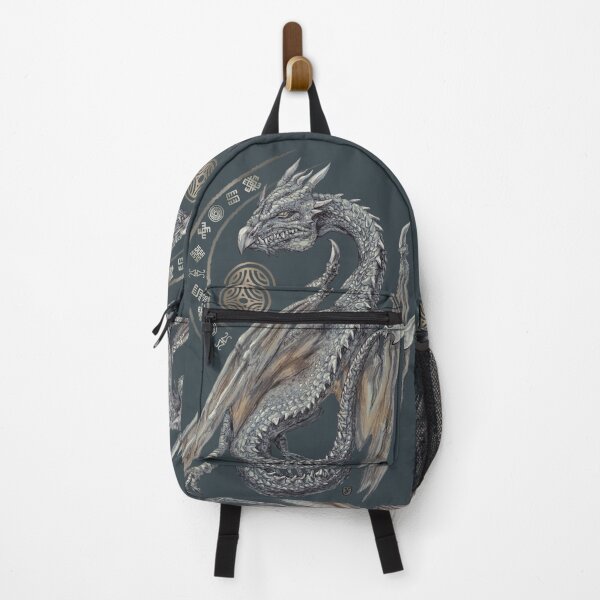 Item preview, Baltic Dragon with Runes & Pagan Symbols - Dark Fantasy & Gothic Alternative Art for Fantasy & Metal Fans designed and sold by JustasVebra.