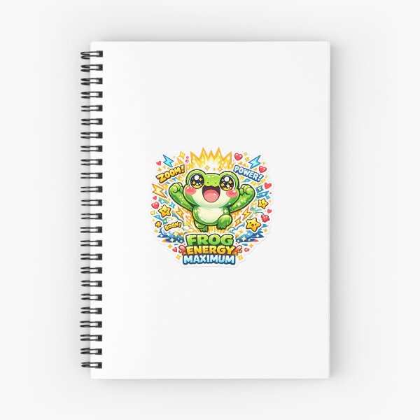 Item preview, Kawaii Frog Maximum Energy Hype Sticker designed and sold by Cozy404Lab.