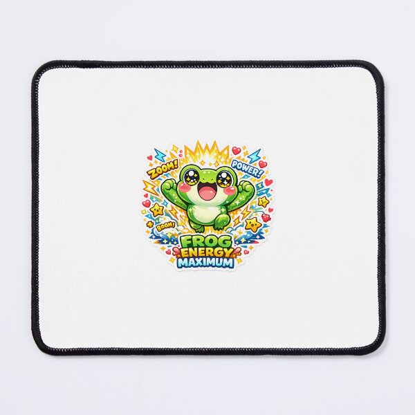 Item preview, Kawaii Frog Maximum Energy Hype Sticker designed and sold by Cozy404Lab.