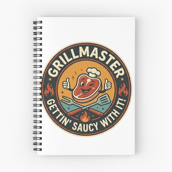 Item preview, Funny Grillmaster BBQ Cartoon Emblem – Gettin’ Saucy With It designed and sold by Wear Sculpt.