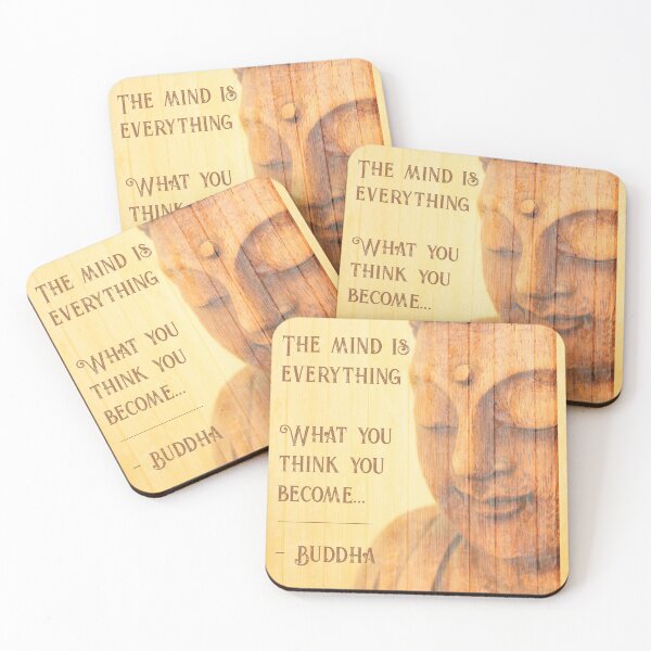 Item preview, Law of Attraction Mindfulness Buddha Quote designed and sold by HotHibiscus.