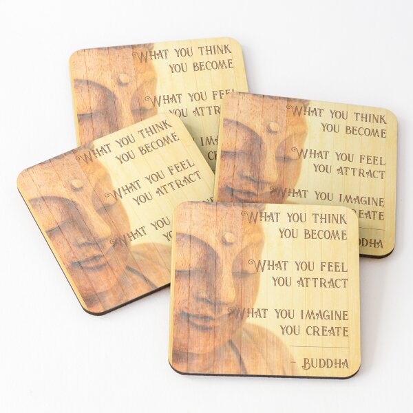 Item preview, Law of Attraction Inspirational Mindfulness Buddha Quote designed and sold by HotHibiscus.