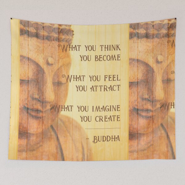 Item preview, Law of Attraction Inspirational Mindfulness Buddha Quote designed and sold by HotHibiscus.