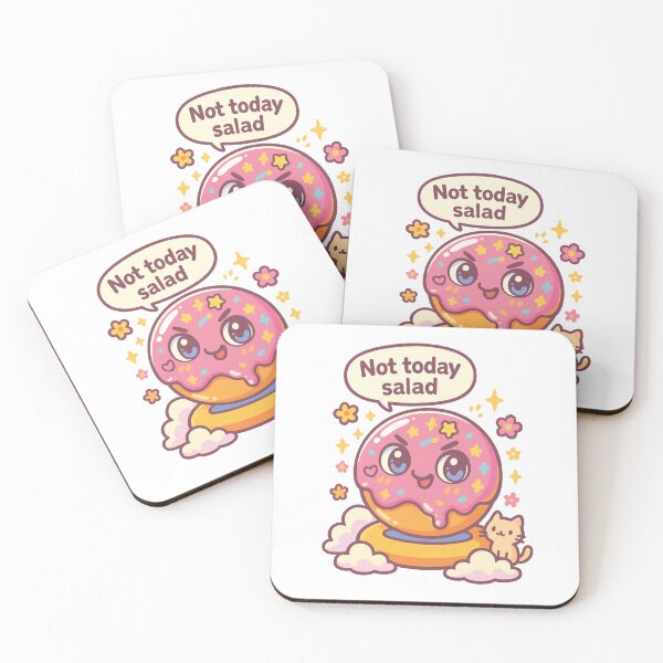 Item preview, Not Today Salad Cute Pink Donut Kawaii Funny Quote designed and sold by Itjung-Room.