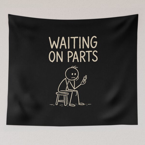 Item preview, Waiting on Parts Car Technician designed and sold by zoes-ink.